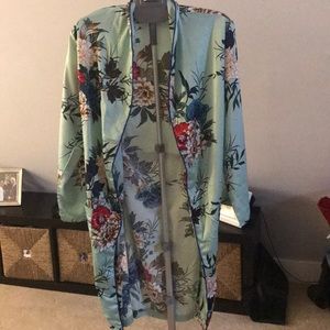 Satin blue duster BEAUTIFUL